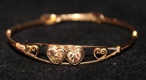 Adjustable Black Hills Gold Childs Bracelet