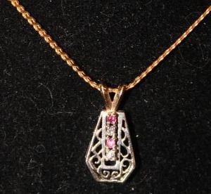 Delicate 14k Yellow & White Gold Necklace