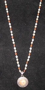 Worthington Beaded Necklace wCachobon Pendant