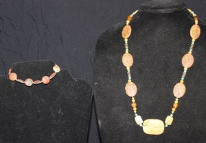 Unique Beaded Bracelet & Necklace Set