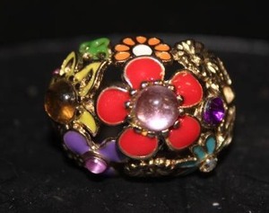 Funky 70s Flower Frenzy Dome Ring