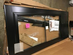 EMCO BLACK GLASS SCREEN DOOR CUSTOMER RETURN SEE PICS