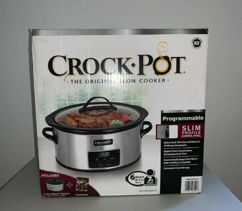 Crock-Pot 6-Quart Oval Programmable Slow Cooker wiith Dipper