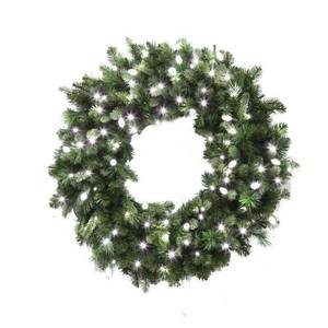 lot 109 image: Celebrations 4723158-CC618AC Prelit LED Decorated Christmas Wreath, 36, Pure