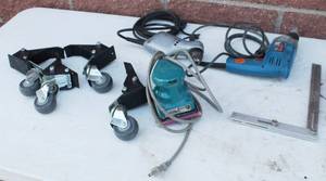 lot 38 image: Power Tools And Caster Clamps Lot