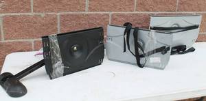 lot 78 image: 3 Space Saver Monitor Wall Stands