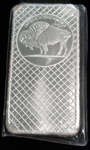 10 TROY Oz. .999 FINE SILVER BAR INDIAN BUFFALO DESIGN SEALED