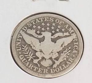 1916-D BARBER SILVER QUARTER