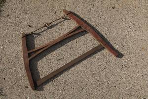 lot 141 image: Antique rustic wood bow saw
