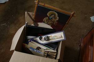lot 34 image: Lot of miscellaneous Japanese items, including bamboo servingware and artwork