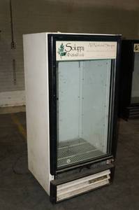 lot 28 image: True GDM-10 Glass Door Refrigerator (White)