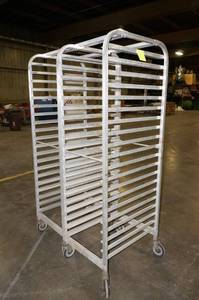 lot 67 image: 2 Rolling Tray Racks