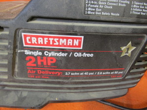 lot 114 image: Craftsman Air Compressor