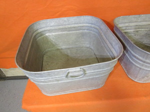 lot 136 image: Galvanized Tubs
