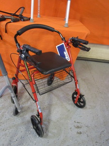 lot 190 image: (3) (Near New) Walkers, Shower Chair & Canes