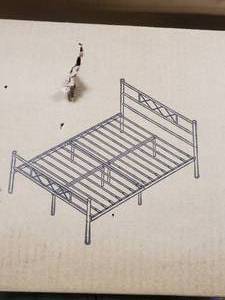Elham DB White double bed frame