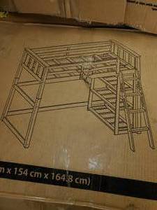 lot 17 image: Better Homes & Gardens Kane Twin Loft Bed, White