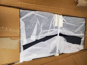 lot 34 image: Mainstays Tufted Microfiber Futon, Black Faux Suede