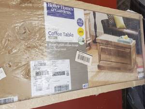 lot 49 image: Better Homes & Gardens Crossmill Collection Coffee Table, Weathered Finish