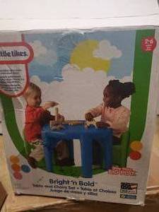 lot 58 image: Little Tikes Childrens Table and Chairs set