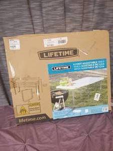lot 60 image: Lifetime 4 adjustable table