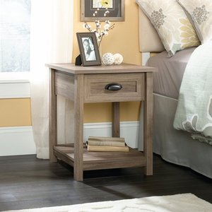 lot 50 image: Sauder County Line Side TableNight Stand, Salt Oak Finish