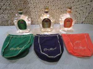 lot 65 image: Lightup Crown Royal Bottles with Ba...