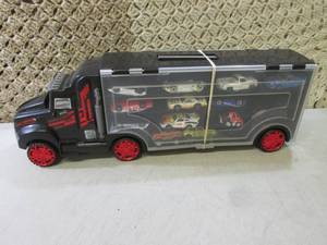 lot 111 image: Toy Car Hauler Case Full of Cars  F...