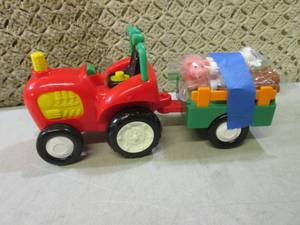 lot 134 image: Toy Tractor with Trailer and Animal...