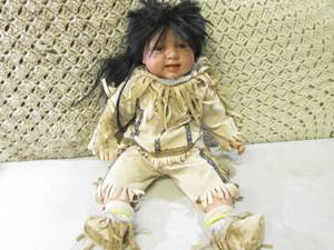 lot 151 image: Large Porcelain Doll 21 Tall  RMDR...