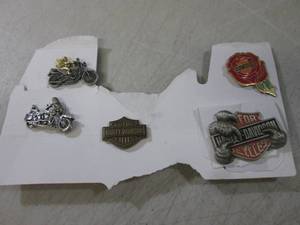 lot 165 image: Harley Davidson VestHat Pins  CNTR...