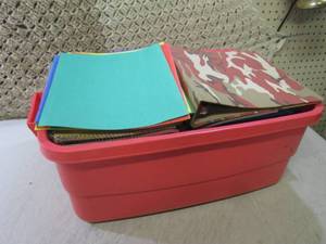 lot 177 image: Tote Full of Assorted Folders Noteb...