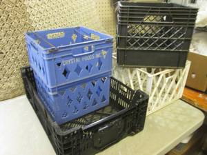 lot 180 image: Plastic Milk Crates  D-1T...