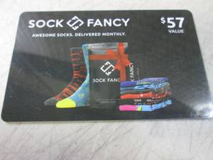 lot 242 image: Sock Fancy $57 Gift Card  CNTR...