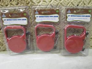 lot 246 image: Lot of 3 10ft Retaractable Dog Leas...
