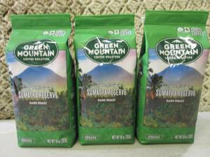 lot 260 image: 3 Bags Green Mountain Sumatra Reser...