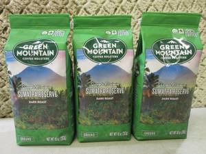 lot 261 image: 3 Bags Green Mountain Sumatra Reser...