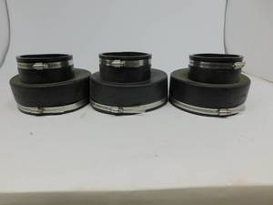 lot 28 image: 3 Couplings 6 CLAY TO 4 CIPVC Eccentric Couplings