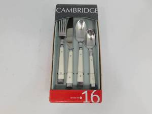 lot 73 image: Cambridge Stainless Steel Flatware-16 Piece