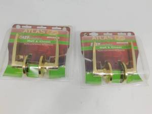 lot 80 image: Atlas Home Security Non-Locking Hall & Closet Door Handles