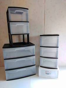 Four Plastic Storage Containers