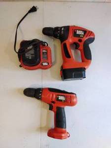 Two Black & Decker Drills