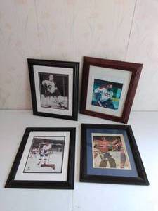 Four Framed Montreal Canadiens Player Portraits