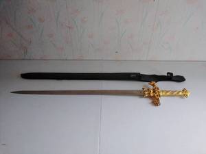 Gold-tone Sword with Sheath