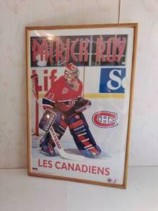 Framed Patrick Roy Poster