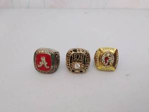 Three Replica Alabama Championship Rings