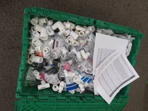 lot 11 image: Assorted PVC Couplings, Elbows, Ada...