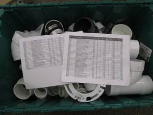 lot 15 image: Assorted PVC Caps, Bushings, Adapte...