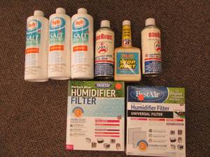 lot 39 image: (3) 1 QT. HTH Salt Pool Care Bottle...