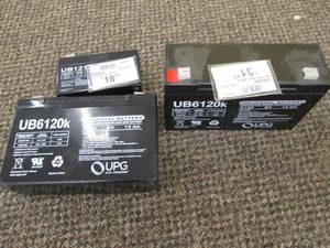 lot 55 image: (3) Batteries See Photos...
